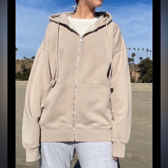 brandy melville tan christy hoodie - Picture 2 of 2